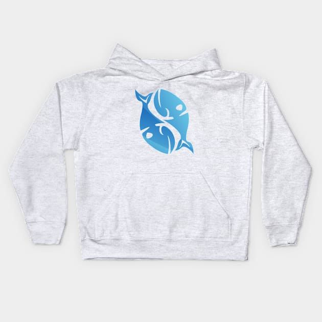 Pisces Design Kids Hoodie by cusptees